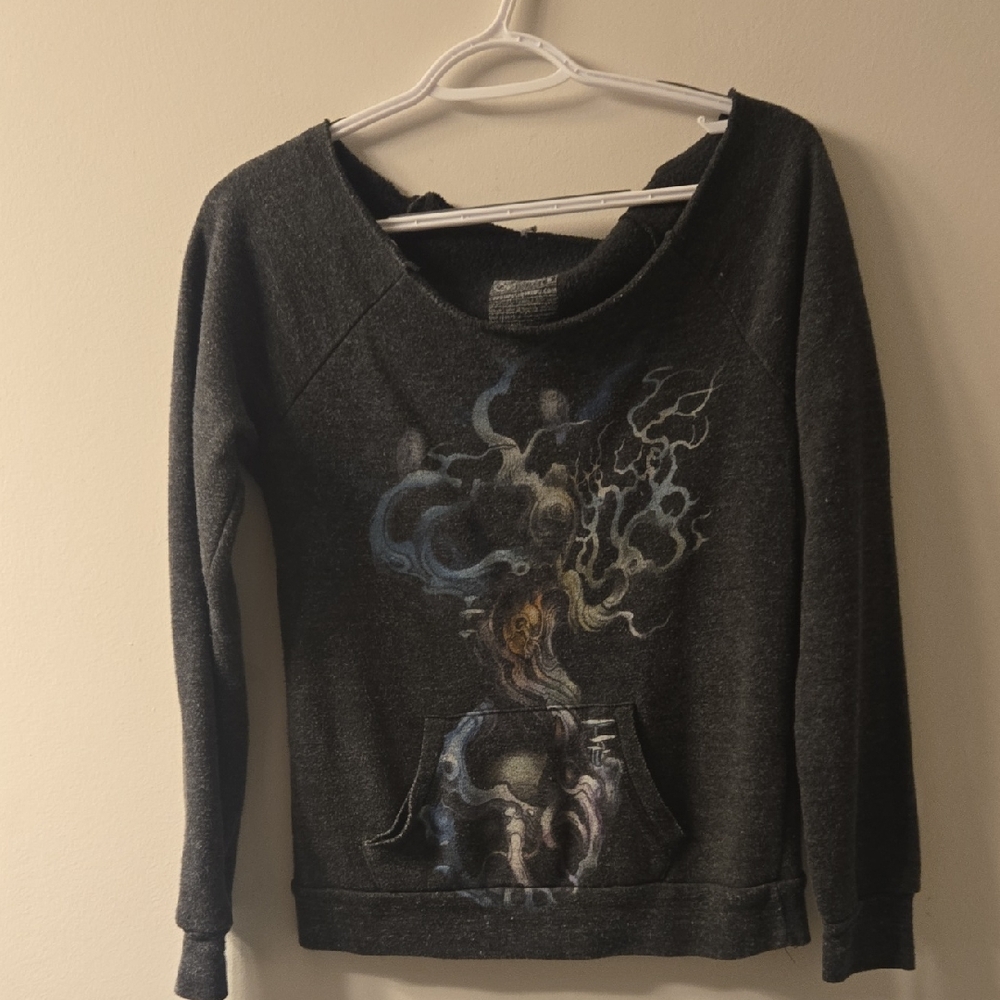 Women's Black Graphic Sweatshirt